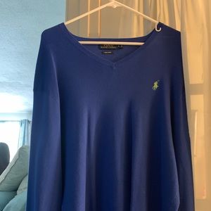 Men’s Polo Ralph Lauren V Neck sweater Blue